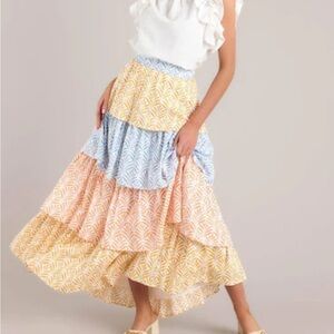 Red Dress Boutique Multicolor High Low Skirt